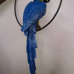 Parrot Hanging Pet Memorial Garden Statue Large Sculpture Outdoor Wild Bird Figurine Yard Home Decorations Lawn Keepsake Sympathy Gift - thumbnail 3