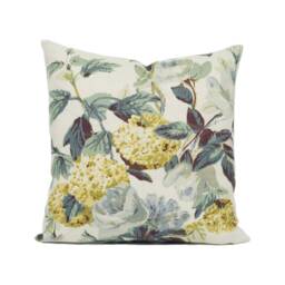 Cowtan & Tout - Rose & Hydrangea Sky/Teal Chic Classic Floral Cushion Cover Handmade Throw Pillow Designer Home D??cor - thumbnail 2