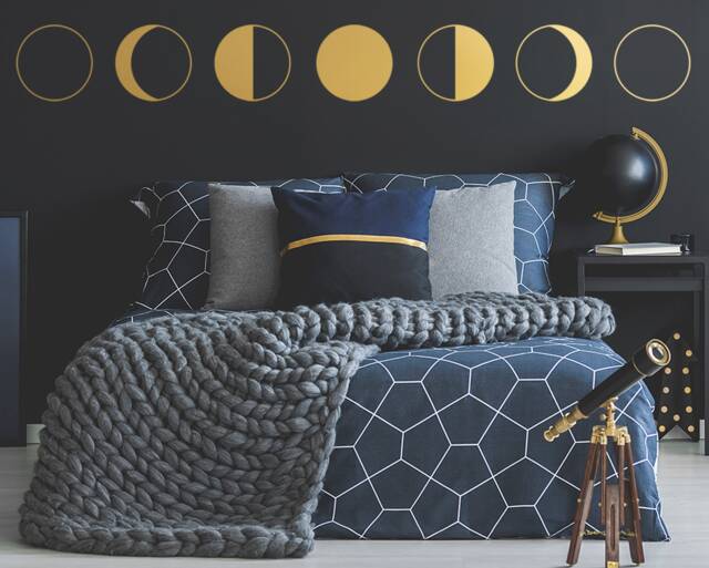 Moon Phases Wall Decal - Of The Decor, Celestial Art, Astronomy Gift, Zodiac Decor - image 1