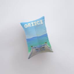 Greece - Adventure Time 12x18 Pillow Cover Wander Lust Throw Travel Decor Gifts Gift For Friend Women - thumbnail 3