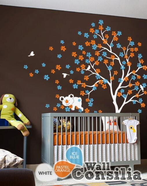 Blossom Tree Wall Decal Koala Nursery Art - 85x76 - image 1