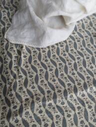 Floral Baby Crib Sheet Blue Fitted Cotton Mini Cover - thumbnail 1