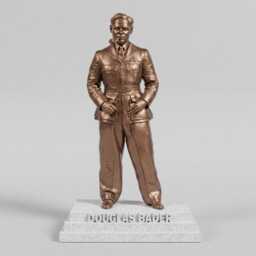 Sir Douglas Bader Raf Fighter Ace Statue - 25cm Bronze Effect Plastic Sculpture - thumbnail 1