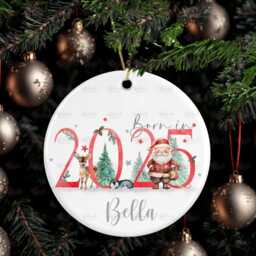Personalised Kids Christmas Decoration - Grandson First Gift Granddaughter 1St Bauble Stocking Filler Eve Box - thumbnail 1