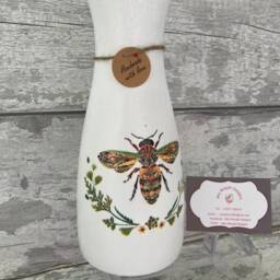 Bee Decoupage Light Up Bottle & Matching Vase - Bumble Nee Mother's Day Gift - thumbnail 2