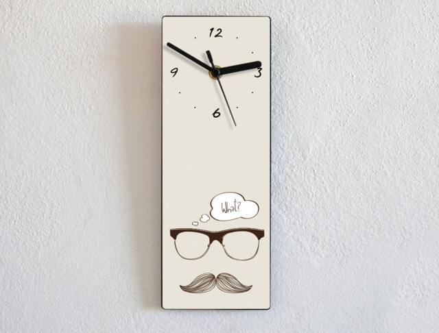 Hipster Glasses & Moustache - Wall Clock - image 1