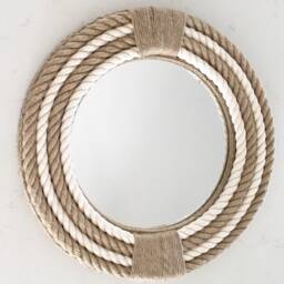 Round Rope Mirror - Nautical Hampton Decor - 41cm - thumbnail 4