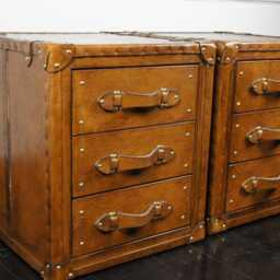 Vintage English Style Nightstands, Matching Bedroom Gifts, His & Hers Bedside Drawers - thumbnail 1
