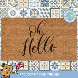 Oh Hello Cute Welcome Doormat Quote, Welcome, New Home Decor, Housewarming Gift, Realtor Gift For Men & Women - thumbnail 1