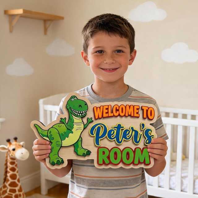 Personalized Toy Story Wooden Name Sign, Pixar Inspired Baby Nursery Room Decor, Custom Kids Wall Decor - image 1