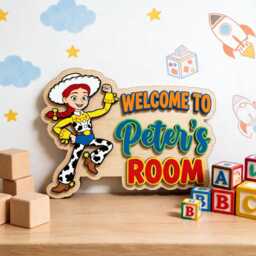 Personalized Toy Story Wooden Name Sign, Pixar Inspired Baby Nursery Room Decor, Custom Kids Wall Decor - thumbnail 4