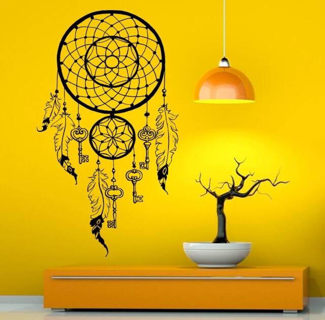 Dreamcatcher Wall Decal Vinyl Sticker Feathers Bedroom Interior Removable Home Art Decor - 5Dmcr - image 1