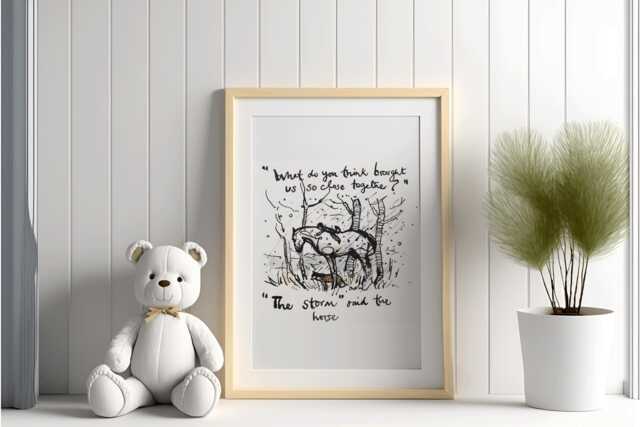 Whimsical Oak Framed Print The Boy, Mole, Fox & Horse - Perfect For Kids' Rooms - image 1