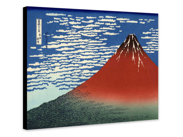 Red Fuji Hokusai Print - Japanese Ukiyo-E Art, Canvas Or Photo - image 1