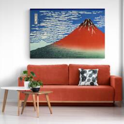 Red Fuji Hokusai Print - Japanese Ukiyo-E Art, Canvas Or Photo - thumbnail 2