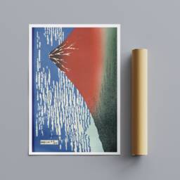 Red Fuji Hokusai Print - Japanese Ukiyo-E Art, Canvas Or Photo - thumbnail 3