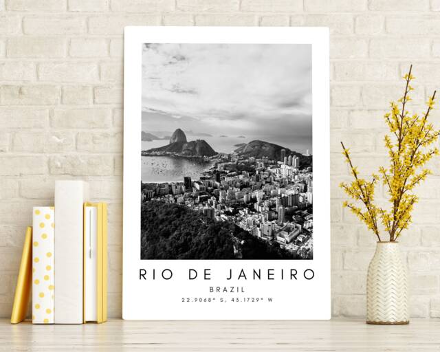 Rio De Janeiro Print Brazil Scenery, Christ The Redeemer Wall Art - image 1