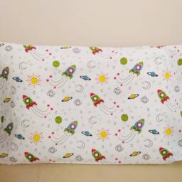 Space Rocket Pillowcase, Stars, Planets, 100% Cotton - thumbnail 2
