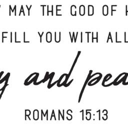 "Vinyl Wall Art Decal - Romans 1513 ""Now May The God Of Hope Fill You With All Joy & Peace" - thumbnail 2