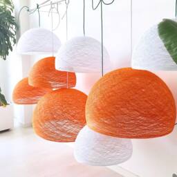 Scandinavian Lighting, Pendant Light, Nordic Style, Plug in Hanging Lamp, Modern Ceiling Lighting - Half Sphere - thumbnail 2
