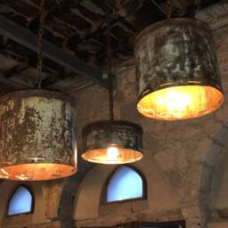 Rustic Industrial Metal Milk Churn Pendant Light, Handmade Fixture - thumbnail 3
