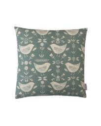 Handmade Scandinavian Bird Duck Egg Linen Throw Pillow Sham Cushion Cover - thumbnail 1