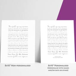 Annie's Song By John Denver Personalised Or Non-Personalised Unframed Lyrics Print Gift - thumbnail 3