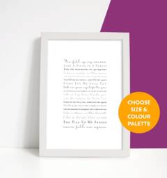 Annie's Song By John Denver Personalised Or Non-Personalised Unframed Lyrics Print Gift - thumbnail 1