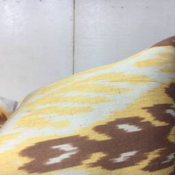 Silk Ikat Pillow Cover, Handwoven Accent Cushion - 16x24 - thumbnail 3