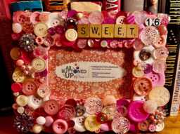 Sweet 16 Button Frame in Pink & White ~ Teen Girl Gift Birthday Girls Bedroom Shabby Chic For Sweet 4x6 Photo