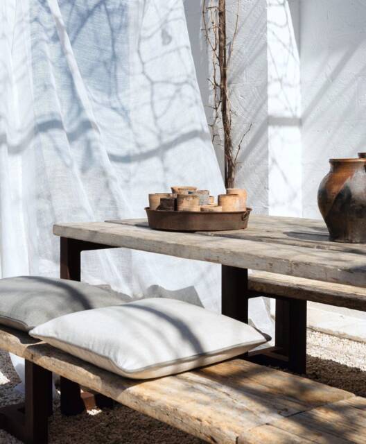 Wild Coastfabric Fabric Tissu Curtain Linen Sold By The Meter 100% 3.10 Meters High White Chivasso/Jab - image 1