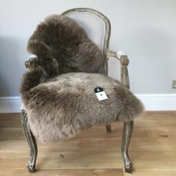 Brown Sheepskin Rug, Luxe Fur Throw, Home Office Chair Cover - thumbnail 2