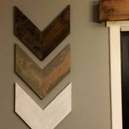 Handmade Wooden Chevron Arrow Wall Decor Rustic Farmhouse Style - thumbnail 2