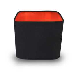 Handmade Black Cotton With Metallic Interior Rounded Square Lampshade, Table/Ceiling, Modern Home Decor, Made in Uk, Unique - thumbnail 2