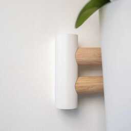 The Horizontal Rail Wall Planter - Pine Dowels Included Indoor Herb & Plant Display 3D Printed - thumbnail 3