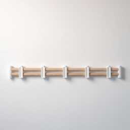 The Horizontal Rail Wall Planter - Pine Dowels Included Indoor Herb & Plant Display 3D Printed - thumbnail 2