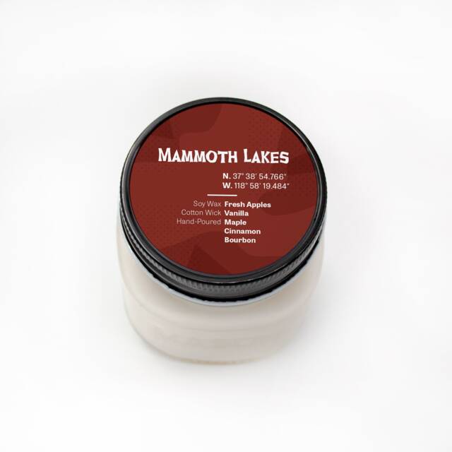 Mammoth Lakes -- Scented Soy Candle California Apple Cinnamon Maple Bourbon Handmade Handpoured Mason Jar - image 1