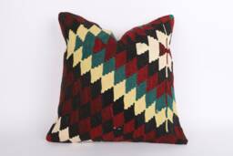 Handmade Turkish Kilim Pillow Cover 20x20 Sofa - thumbnail 1