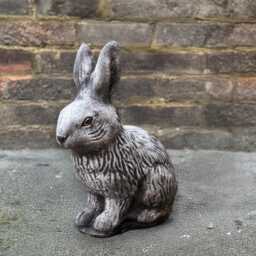 Concrete Rabbit Statue Bunny Garden Decor Animal Sculpture Handmade Figurine Outdoor Pet Ornament Farmhouse Yard Gift Idea - thumbnail 4