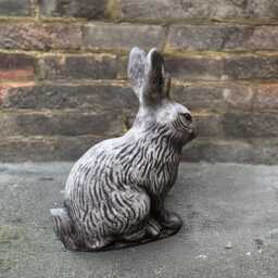 Concrete Rabbit Statue Bunny Garden Decor Animal Sculpture Handmade Figurine Outdoor Pet Ornament Farmhouse Yard Gift Idea - thumbnail 3
