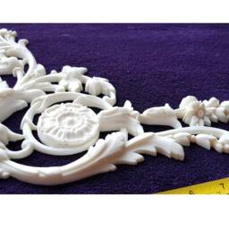 Pair Gilt Or White French Style Decorative Corner Wall Furniture Moulding Pediment Plastic Decoration - thumbnail 3