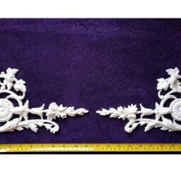 Pair Gilt Or White French Style Decorative Corner Wall Furniture Moulding Pediment Plastic Decoration - thumbnail 2