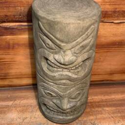 Stone Garden Totem Pole Easter Island African Head Tiki Statue Ornament - thumbnail 3