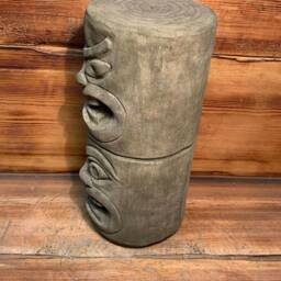 Stone Garden Totem Pole Easter Island African Head Tiki Statue Ornament - thumbnail 2