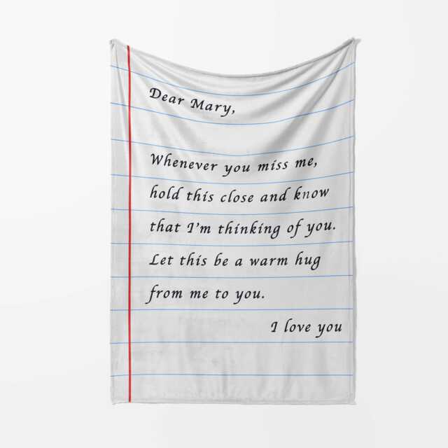 Letter Custom Text Personalised Blanket Add Your Own Message Soft Cosy Throw Meaningful Gift For Loved One Family Friends Home Bedroom Decor - image 1