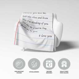 Letter Custom Text Personalised Blanket Add Your Own Message Soft Cosy Throw Meaningful Gift For Loved One Family Friends Home Bedroom Decor - thumbnail 3