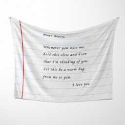 Letter Custom Text Personalised Blanket Add Your Own Message Soft Cosy Throw Meaningful Gift For Loved One Family Friends Home Bedroom Decor - thumbnail 2