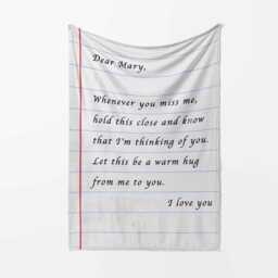 Letter Custom Text Personalised Blanket Add Your Own Message Soft Cosy Throw Meaningful Gift For Loved One Family Friends Home Bedroom Decor
