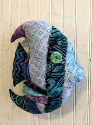 "Fish Shaped Throw Pillows Angel #af013 ~ 14""x 12"