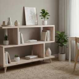 The Jensen Nook/S-Shaped Bookcase/ Solid Wood Storage Cabinet - thumbnail 4